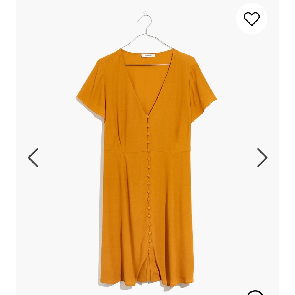 Madewell V neck button front dress